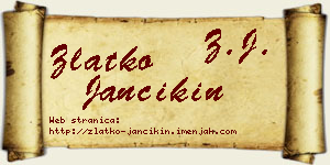 Zlatko Jančikin vizit kartica